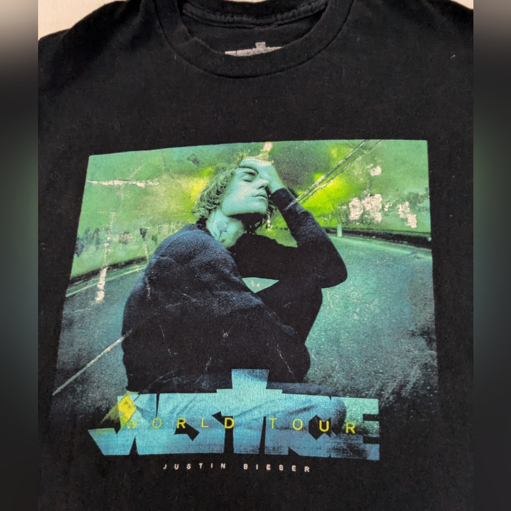 Justin Bieber Justice World Tour T-Shirt 2022 Black Size Medium 